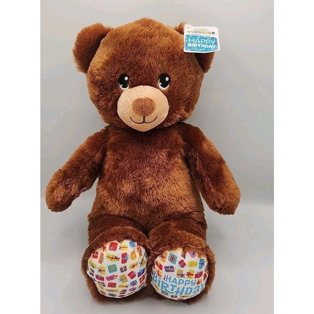 Build-A-Bear Unstuffed Happy Birthday Dark Brown Teddy Bear 16" 2024 New
